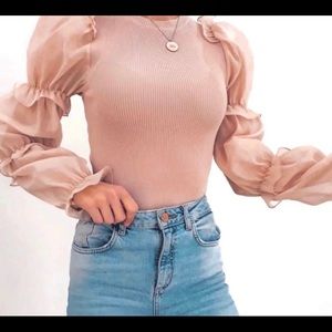 Zara Organza Knit Top